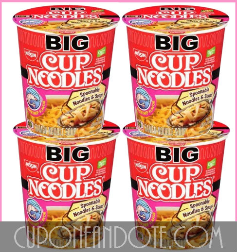 Nissin Big Cup Noodles a solo $0.25 en Safeway