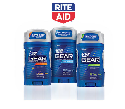 Gratis! Speed Stick Gear Deodorant en Rite Aid empezando 12-28