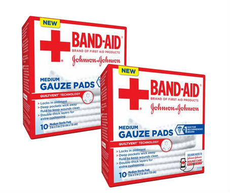 Band Aid Gauze Pads