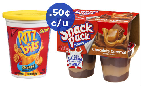 Snack Pack Pudding y Nabisco Go-Paks