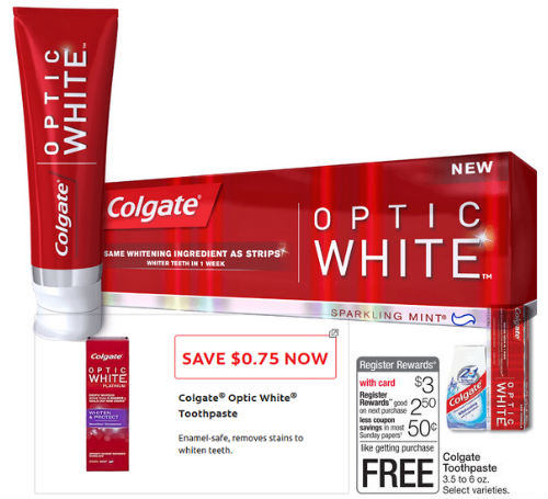 Colgate Optic White Gratis en Walgreens empezando 10-18