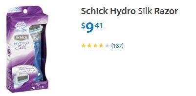 Schick Hydro Silk Walmart