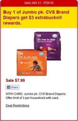 CVS Diapers Jumbo Pack en CVS