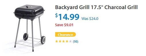 Backyard Grill 17.5 - Walmart