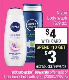 Nivea body wash - CVS