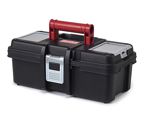Craftsman 13 Inch Tool Box with Tray - Black/Red