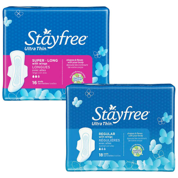 Paquetes de Stayfree Pads