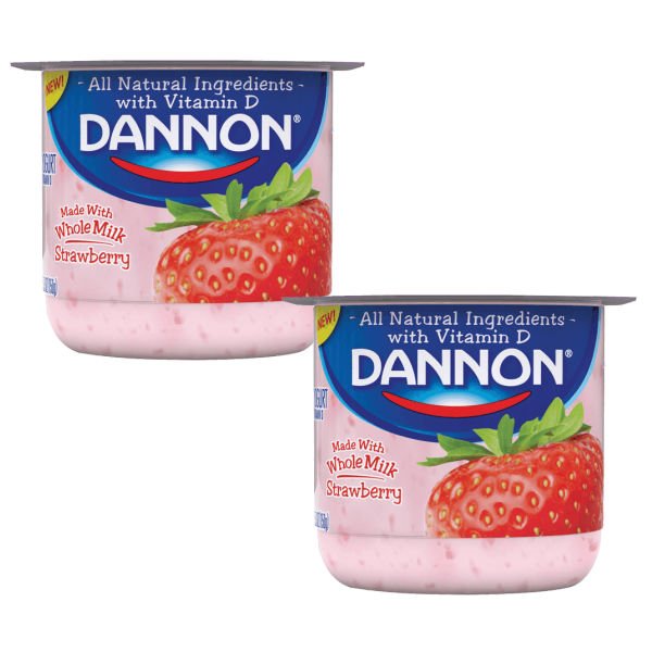Vasitos de Yogurt Dannon Whole Milk