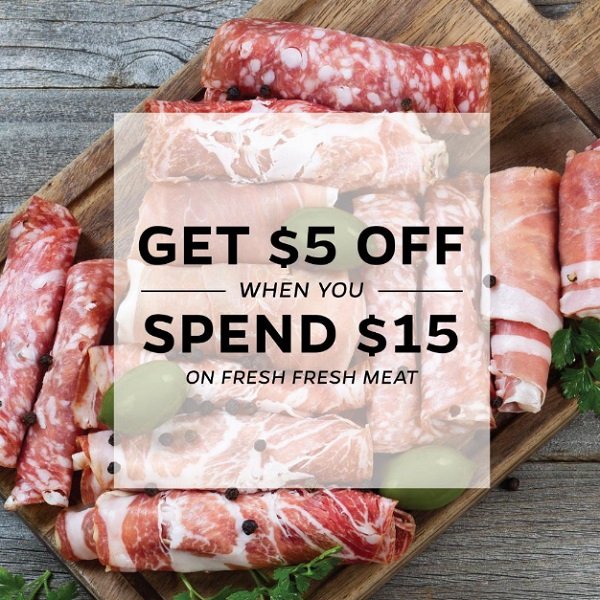 Ahorra $5 en una compra de $15 de Carne Fresca en Ralphs