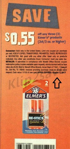 Elmer's Disappearing Purple Liquid School Glue, 3 Oz