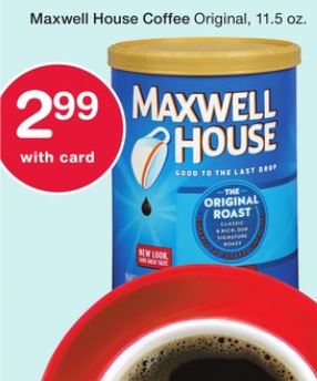 Maxwell House Coffee - Walgreens Ad 11-12-17