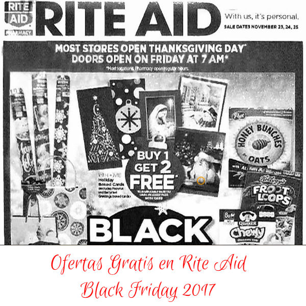 Productos GRATIS en Rite Aid Black Friday 2017