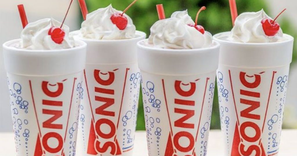 Batidas, Floats y Ice Cream Slushes mitad de precio en Sonic