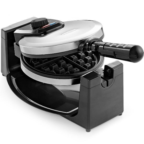 Bella Polished Stainless Steel Rotary Waffle Maker
