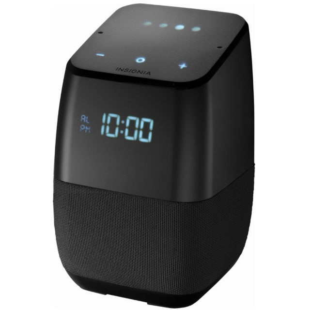 Insignia Voice Smart Bluetooth Speaker y Alarma con Google Assistant