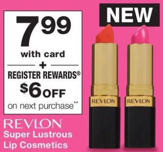 Lipstick Revlon Super Lustrous - Walgreens Ad 5-13-18