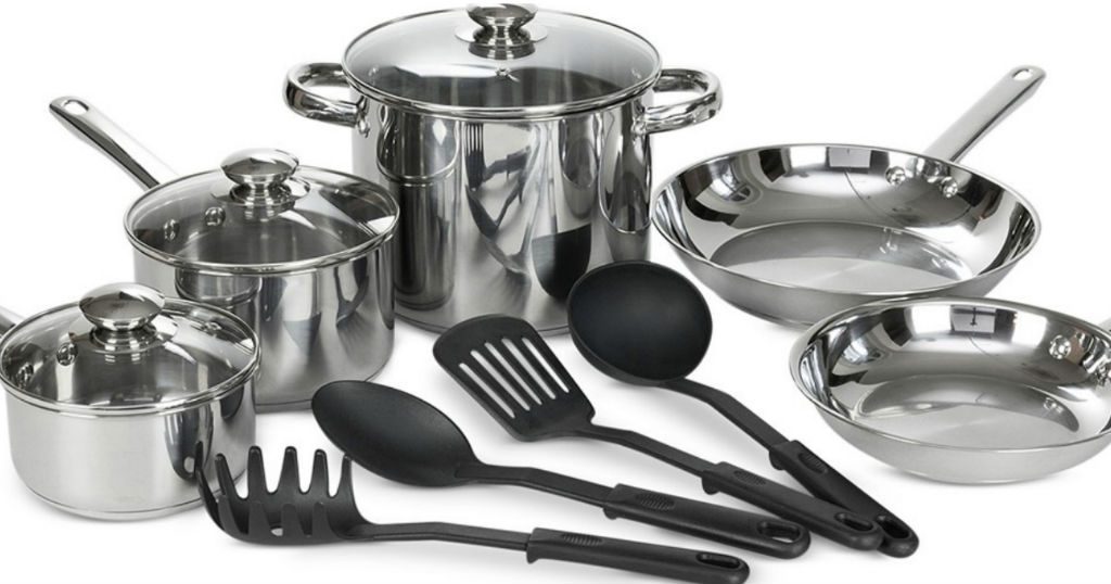 Set de 12 piezas Stainless Steel Cookware a solo $15.06 (reg $119) en Macy's