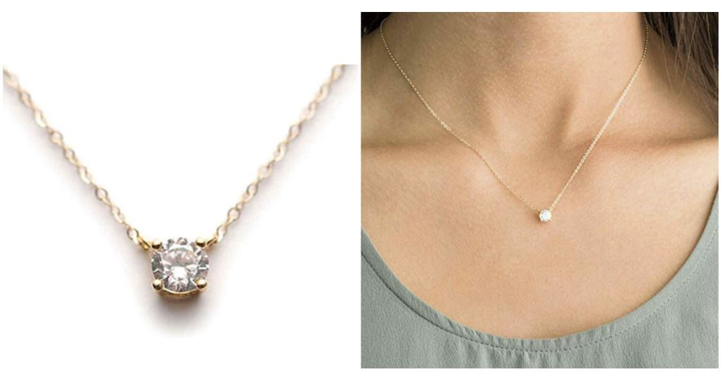 Harmily Women Girls Crystal Pendant Necklace
