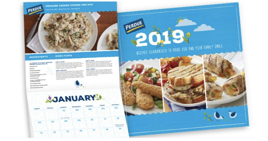 Calendario de Recetas de Pollo Perdue 2019 GRATIS | Cuponeandote