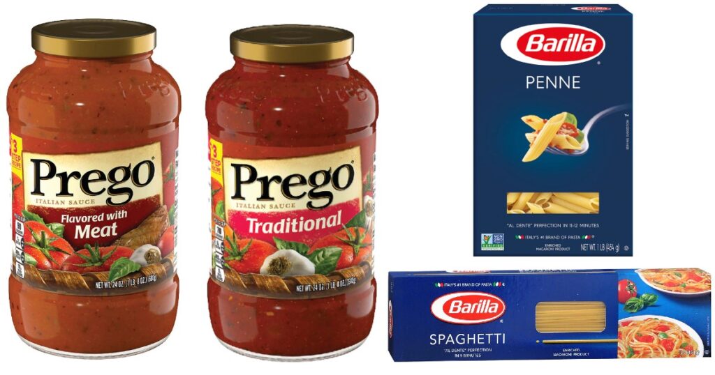Salsa Prego y Pasta Barilla en Walgreens