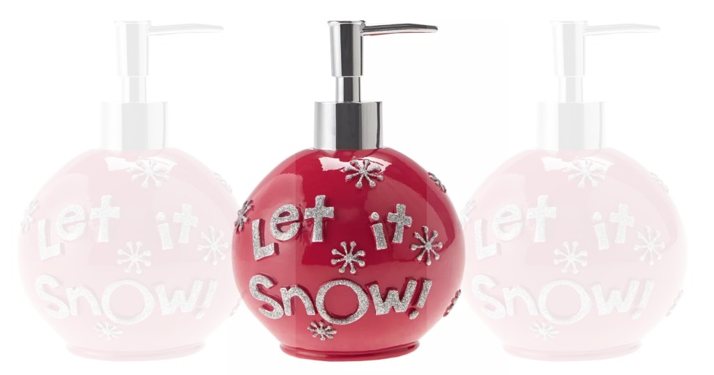 Decor Studio Let It Snow Ornament Holiday Lotion Pump