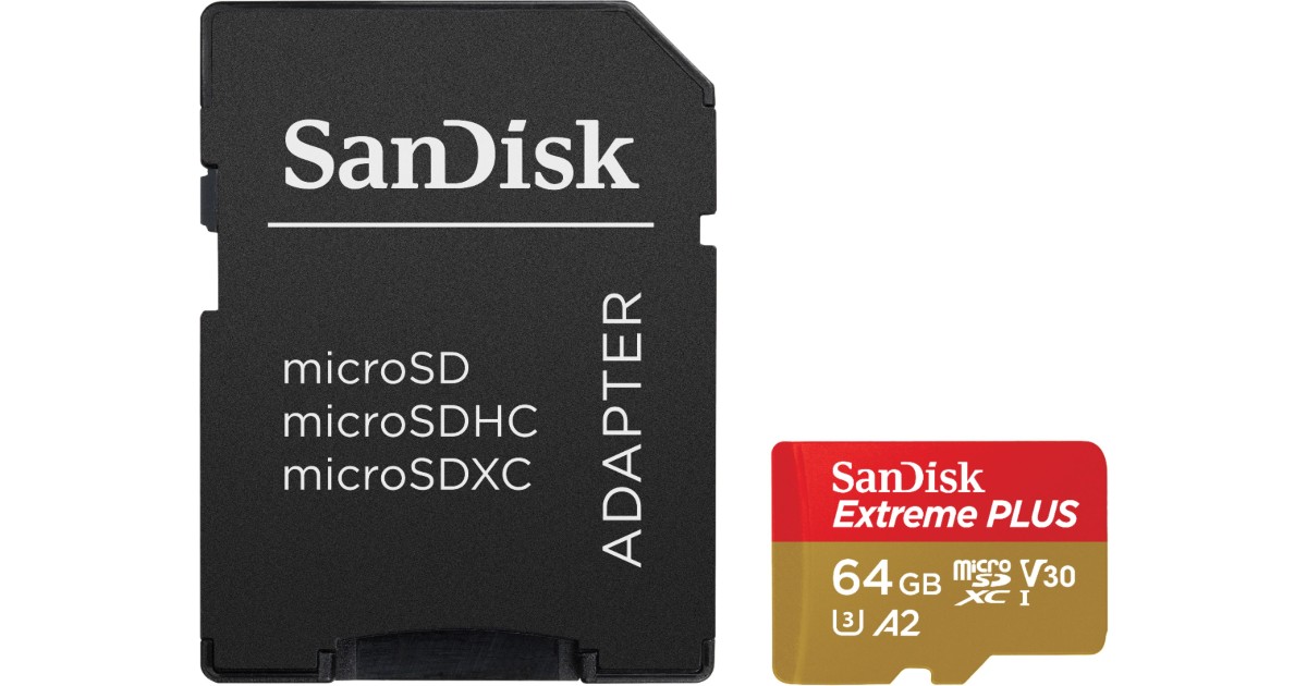 SanDisk Extreme PLUS 64GB Memory Card