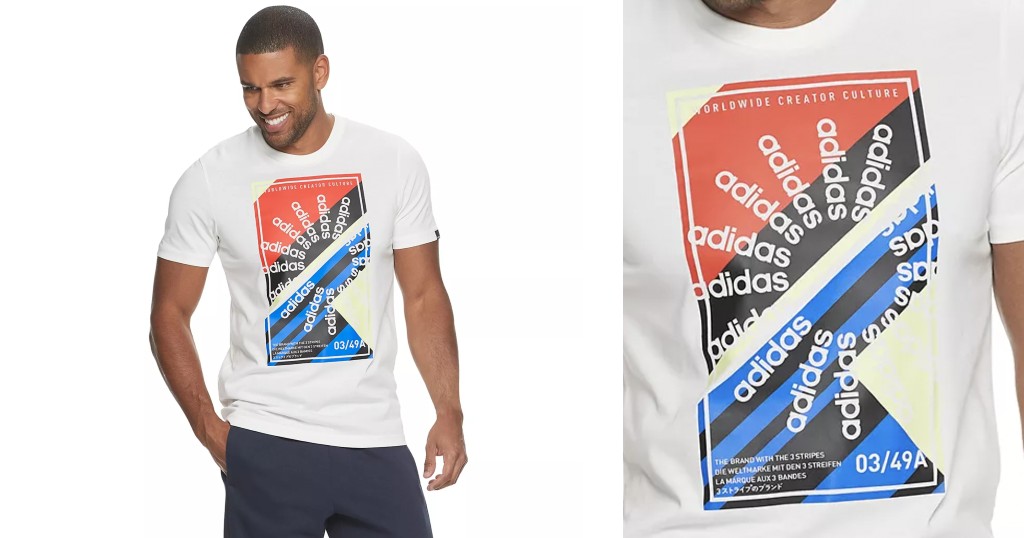 Adidas Slogan Graphic Tee Para Caballeros