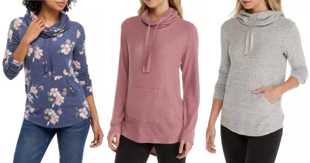 Moondance Hoodie Hacci Cowl Neck Pullover