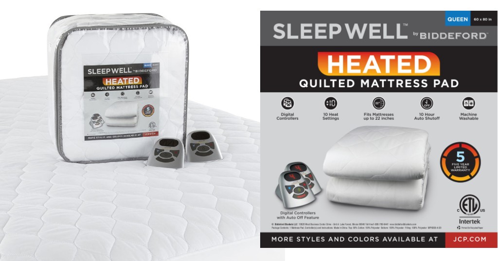 quilted heated mattress pad full biddeford blankets full