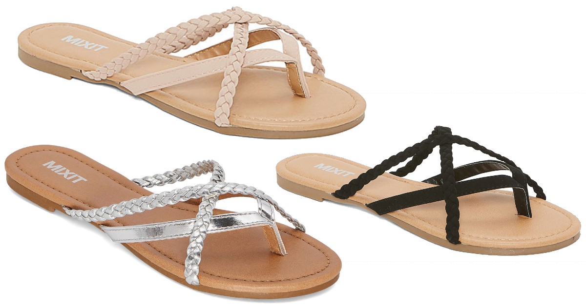 Mixit Womens Strappy Braided Flip-Flops en JCPenney