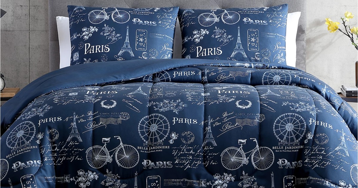 Paris Minuit 2-Piezas Reversible Comforter Set