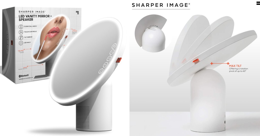 Espejo-LED-mas-Bluetooth-Speaker-Sharper-Image