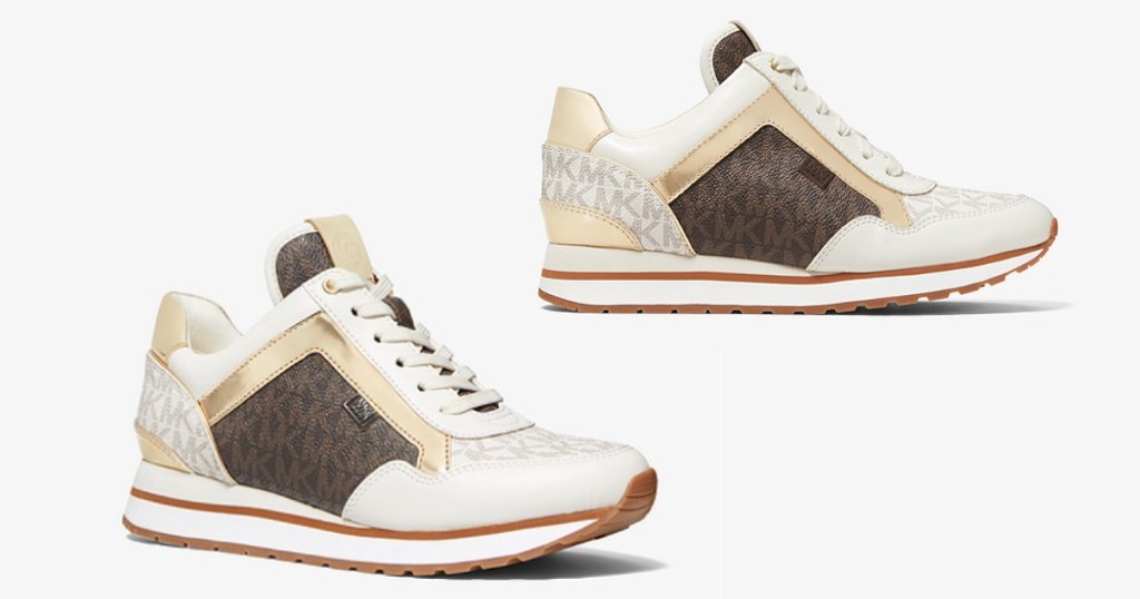 Tenis-Michael-Kors-Maddy-Two-Tone-Logo-Trainer