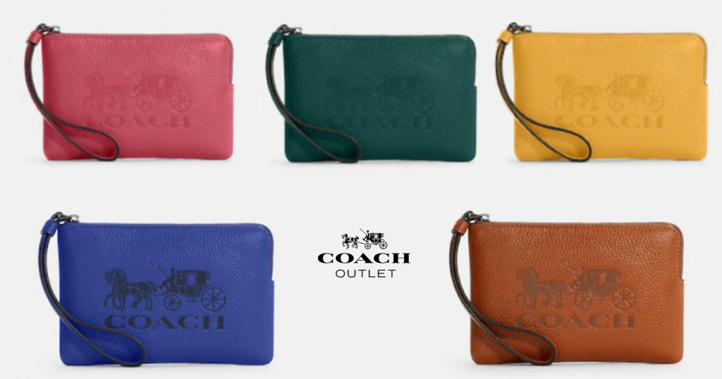 COACH-Corner-Zip-Wristlet-With-Horse-And-Carriage