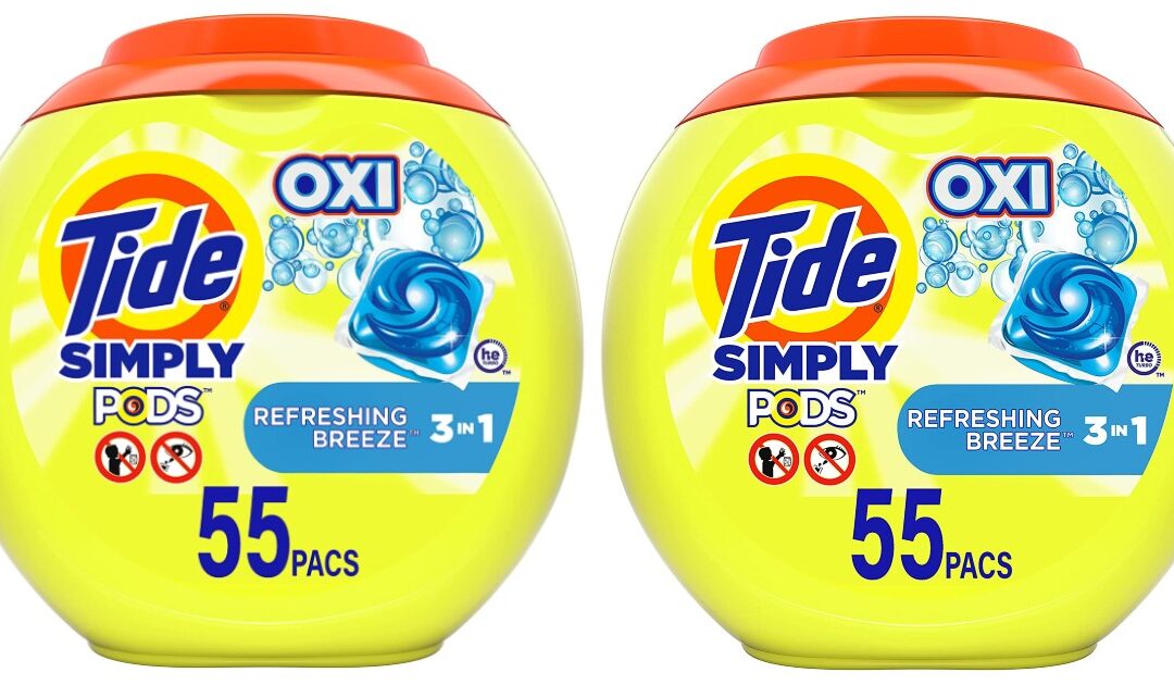 Detergente Tide Simply Pods 55-ct SOLO $8.37 Cada Uno + Envío GRATIS