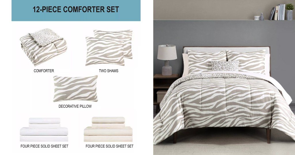 Set-de-Comforter-Reversible-Keeco-Nicole-Zebra-Reversible-de-12-Piezas