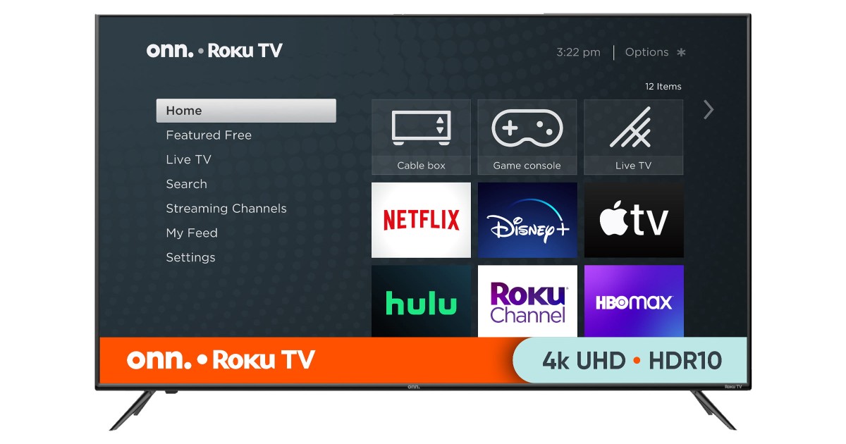onn. 55-In Class 4K UHD LED Roku Smart TV