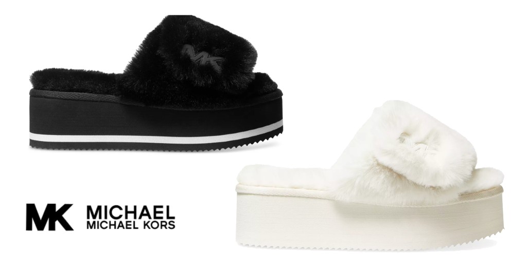Michael Kors Fifi Platform Slide Cozy Slippers a solo $37.93 (Reg. $95)