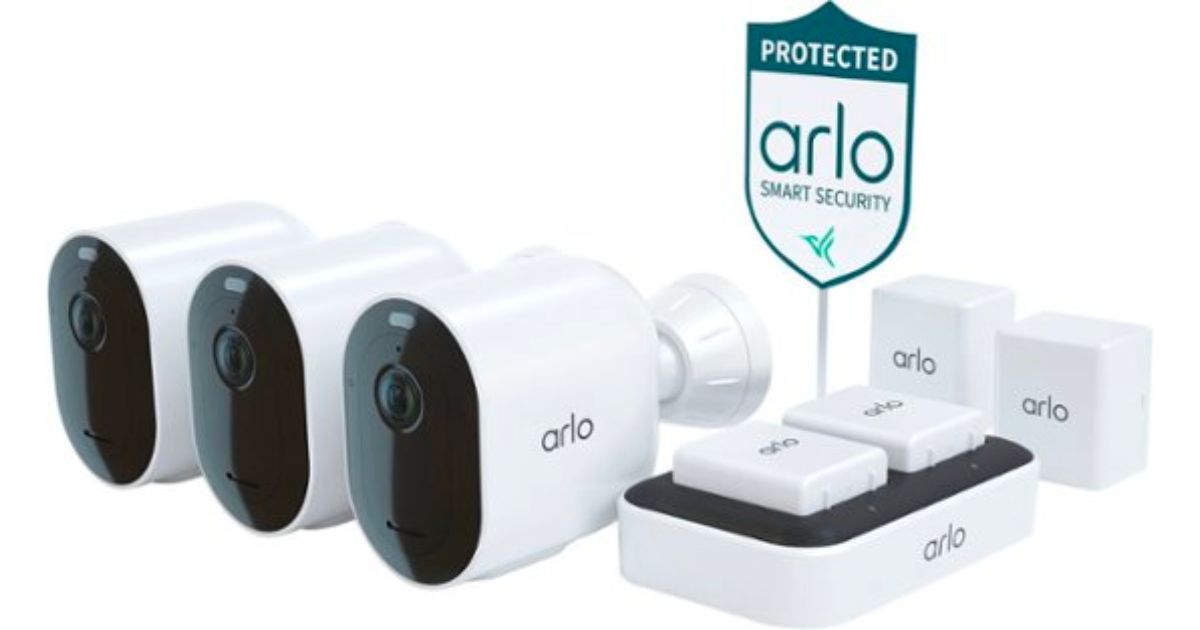 Arlo Pro 4 Spotlight Camera Security Bundle