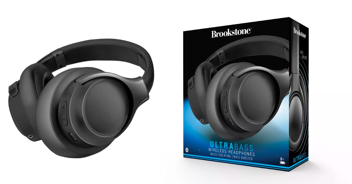 Brookstone-Ultra-Bass-Wireless-Headphones