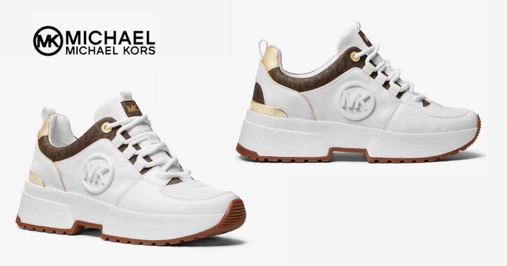 Tenis-Michael-Kors-Cosmo-Logo-and-Faux-Leather-Trainer