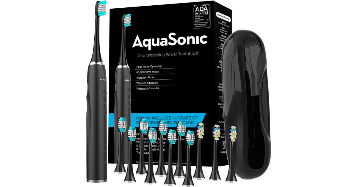AquaSonic UltraSonic ToothBrush Ultimate Bundle