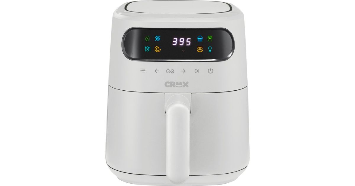 CRUX 3-qt Digital Air Fryer Kit with TurboCrisp - White