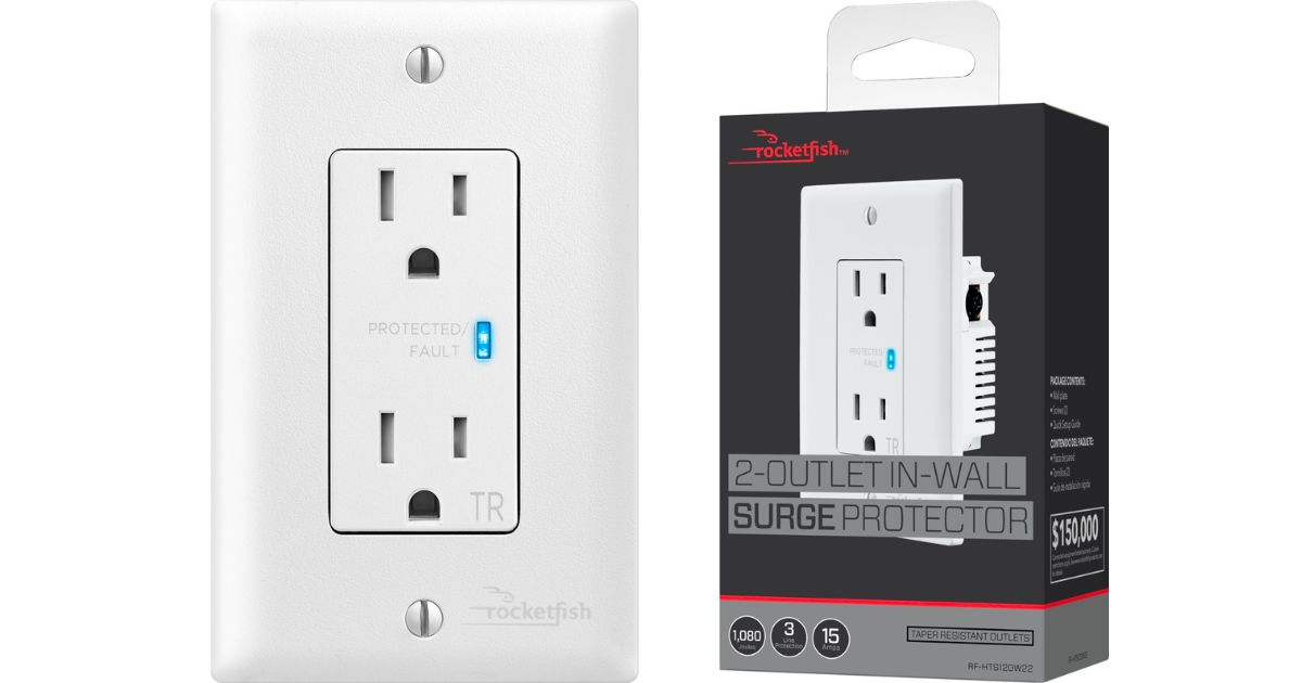 Rocketfish 2-Outlet In-Wall Surge Protector