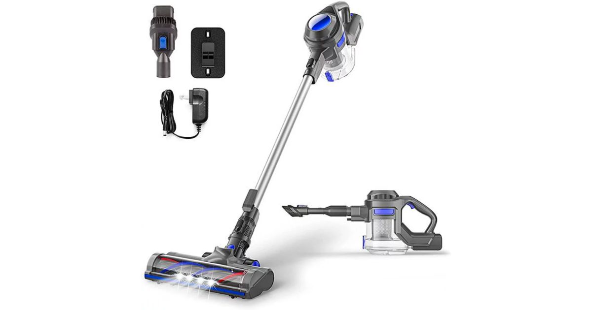 Moosoo Cordless Lightweight Stick Vacuum Cleaner 4-in-1