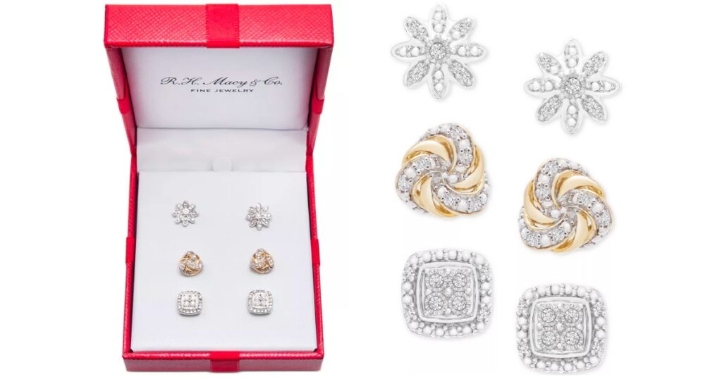 3-Piezas-Diamond-Stud-Earrings-Set-14-ct.-t.w.-in-Sterling-Silver-14k-Gold-Plate