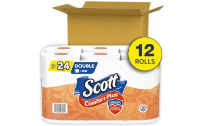 Scott ComfortPlus Toilet Paper 12 Rollos Dobles SOLO $4.87 en Amazon