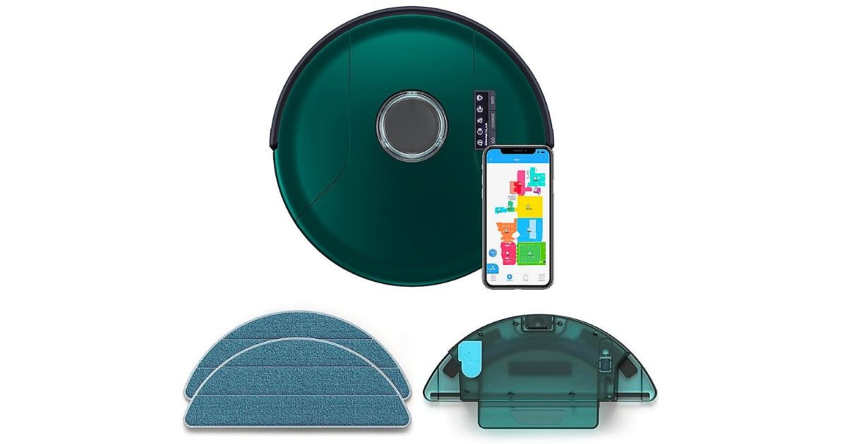 bObsweep PetHair SLAM Wi-Fi Connected Robot Vacuum and Mop - Jade