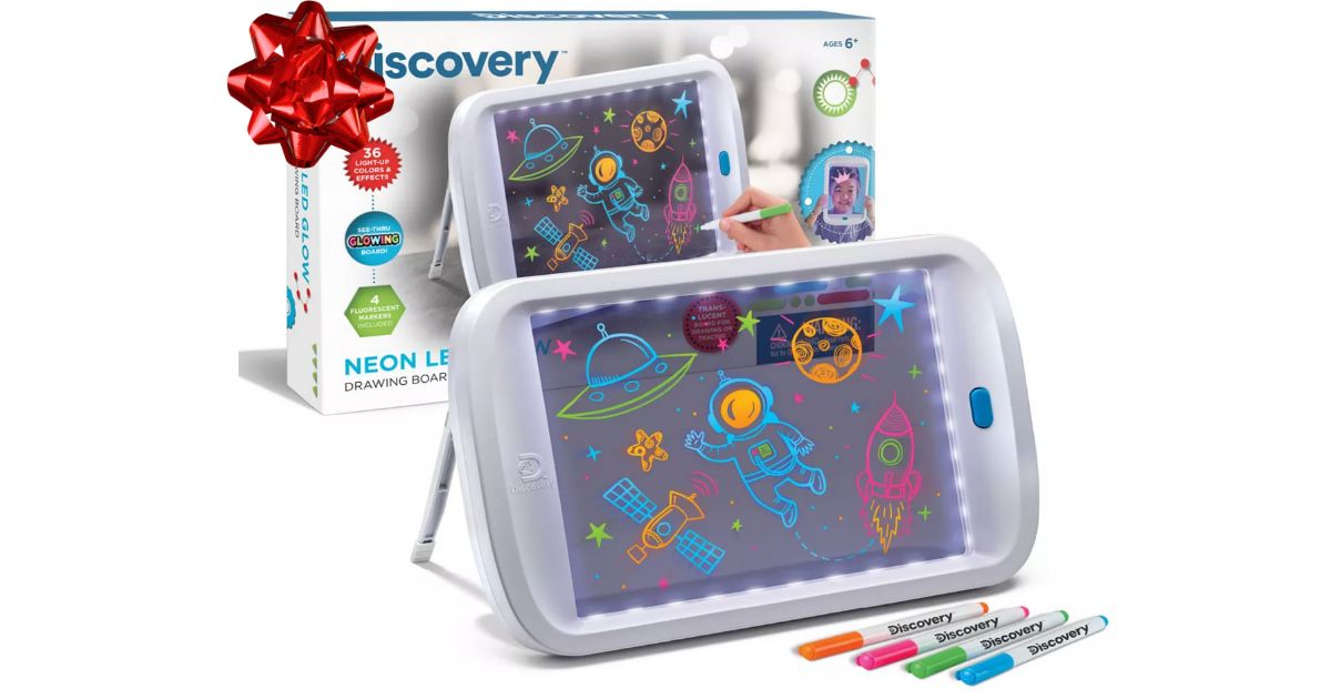 Discovery Kids Neon LED Glow Drawing Board