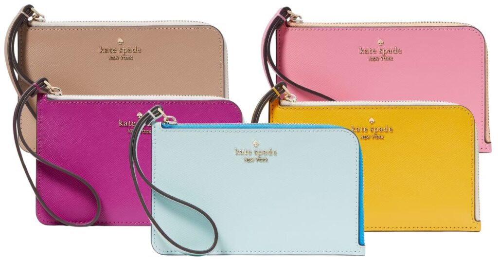Kate Spade Lucy Bicolor Small L Zip Wristlet